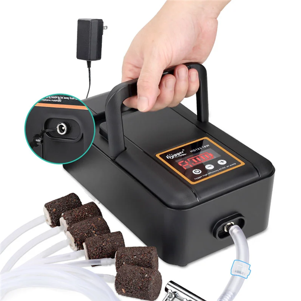Hygger High Efficiency AC/DC Rechargeable Aquarium Air Pump 18W 301GPH (HG123)